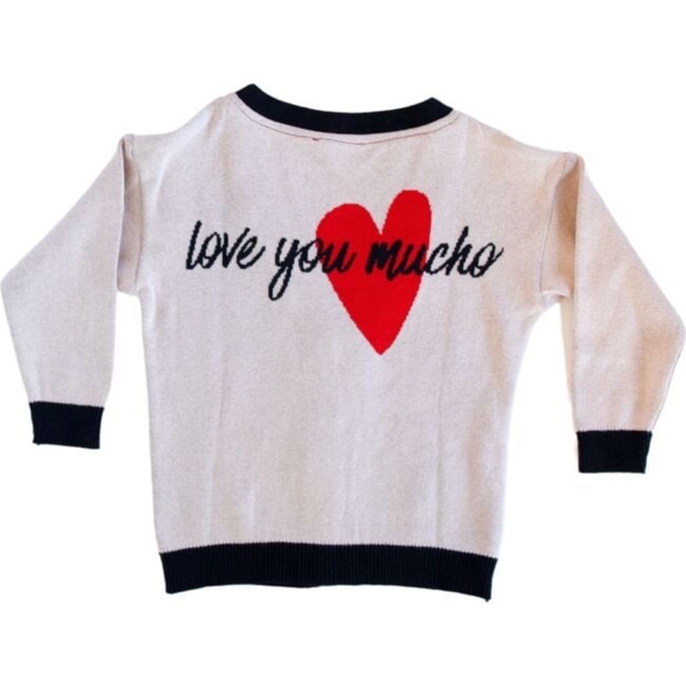 BIZZ X SISS VGUC 100% Organic Cotton Love You Mucho Cardigan Sweater